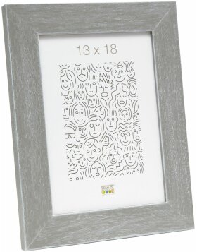 Cadre en bois S49B gris-beige peint 24x30 cm