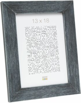 Cadre en bois Deknudt S49B gris fonc&eacute; peint 15x15 cm