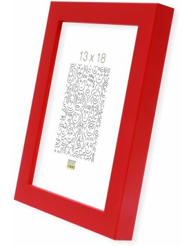 Marco de madera S40R 13x18 cm rojo