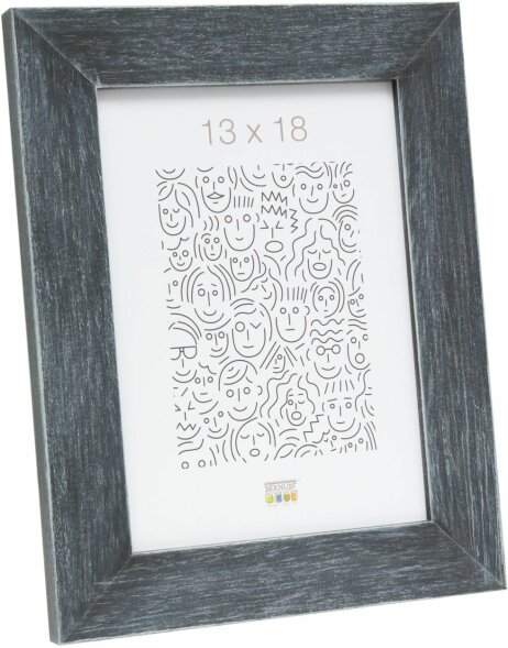 Cadre en bois S49B gris fonc&eacute; peint 20x28 cm