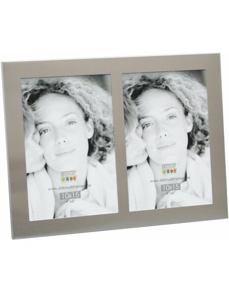 Alu double frame 2 pictures 13x18 cm