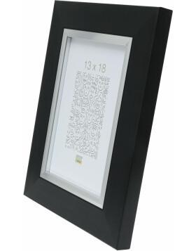 plastic frame S41N black/silver 50x70 cm