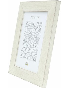 Cadre en bois S49B blanc peint 10x15 cm