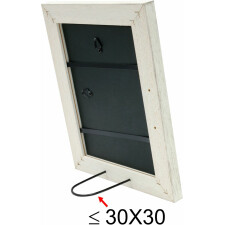 wooden frame S49B white 13x13 cm