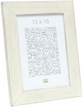 wooden frame S49B white 30x45 cm