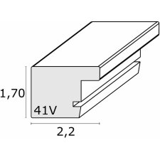 Kunststoffrahmen S41VF1 weiß Struktur 15x15 cm