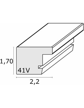 Kunststoffrahmen S41VF7 grau-braun 18x24 cm