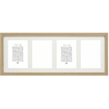 Wooden gallery frame S66KB4 beige 4 photos 10x15 cm