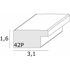 Rama plastikowa Deknudt S42P brąz 15x15 cm struktura włókien