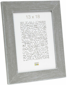 Cadre en bois S49B gris-beige peint 10x10 cm