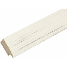 Cornice di legno S42L verniciata di bianco 10x15 cm