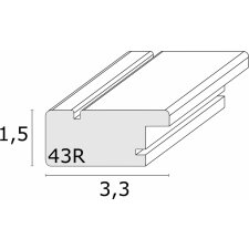 Deknudt Holzrahmen S43RE 30x45 cm schwarz - Silberkante
