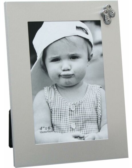 Deknudt Baby Frame Scarpe per bambini argento opaco 10x15 cm