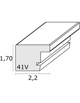 Galería de plástico S41V 40x70 cm estructura blanca