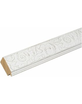 Cornice ornamentale in legno S95FS bianco 40x60 cm