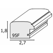 Cadre en bois ornemental S95FS blanc 40x60 cm