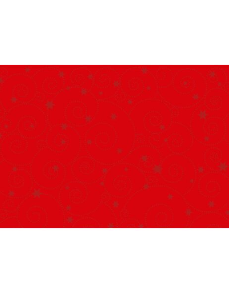Papier 50x70cm ornement &eacute;toiles rouge rouge