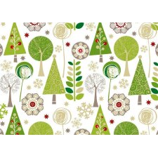 Carta 50x70cm Verde bosco invernale