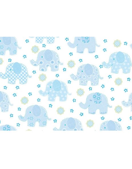 Papier 50x70cm Elefant bleu