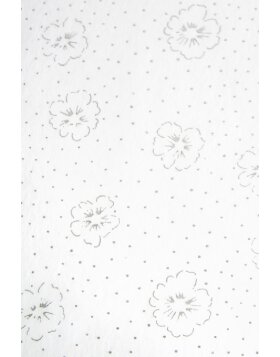 Paper 70x100 cm fleece white flower silver