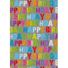 Paper 70x100 cm Happy Birthday anthracite