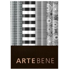 Papel de regalo Artebene blanco negro rollo 70x200 cm