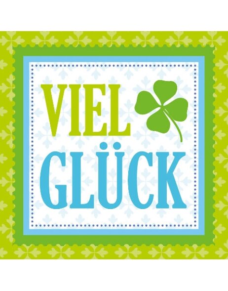 Minikarte Viel Glueck Klee