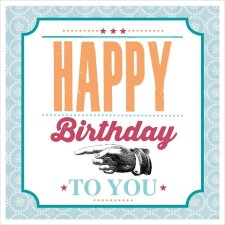 Minikarte Happy Birthday to you