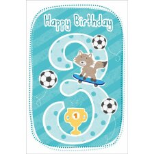 ARTEBENE Card Happy Birthday Kids 3 years green