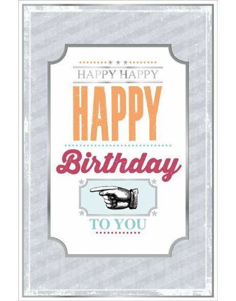 ARTEBENE Card Birthday Typography
