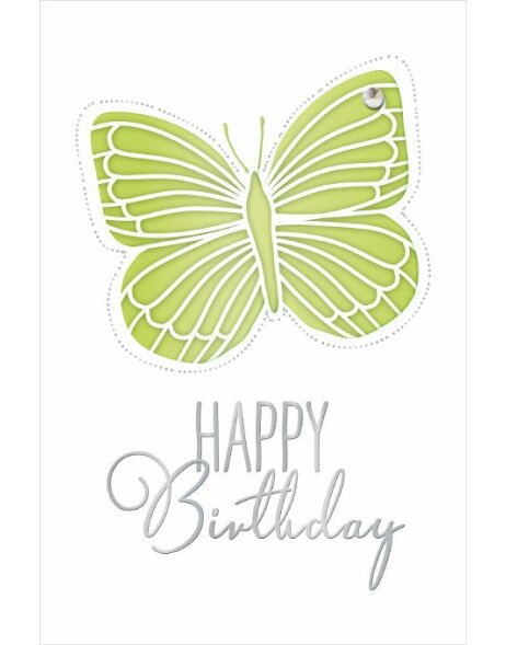 ARTEBENE card Laser Birthday Butterfly