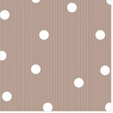 Paper napkins 25x25 cm Dots stripes taupe