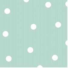 Paper napkins 25x25 cm Dots stripes mint
