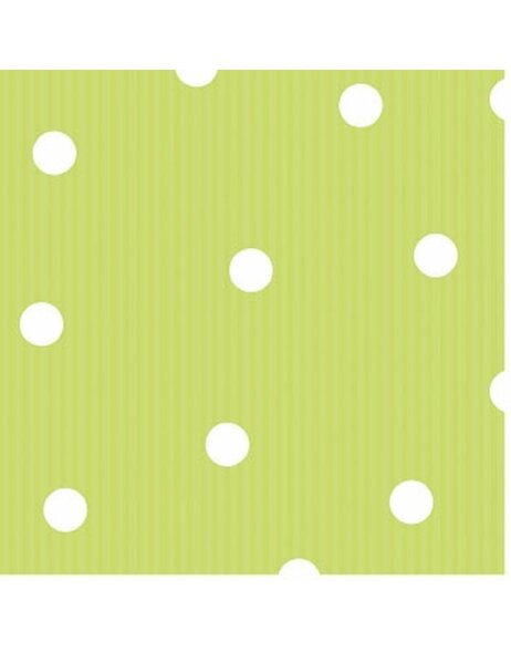 Paper napkins 25x25 cm Dots stripes limone