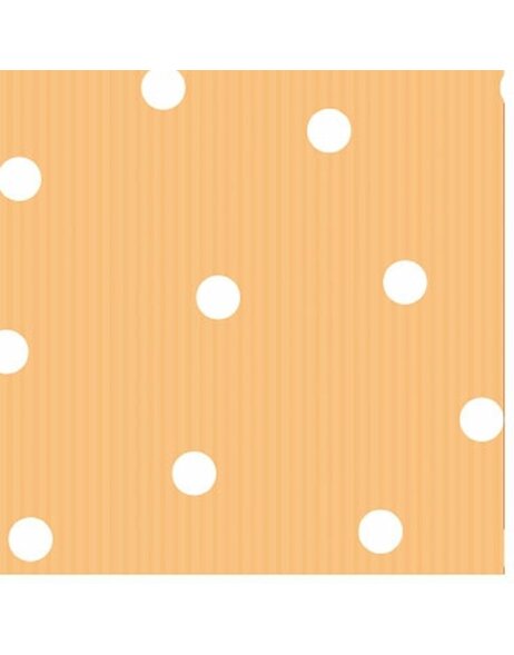 Paper napkins 25x25 cm Dots stripes apricot