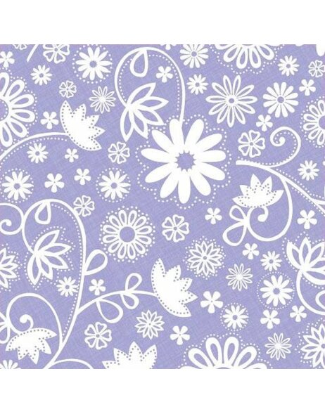Serviettes en papier 33x33 cm rince-fleurs lilas