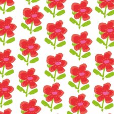 Papieren servetten 33x33 cm bloemen rood