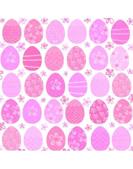 Paper napkins 33x33 cm eggs Floral raspberry