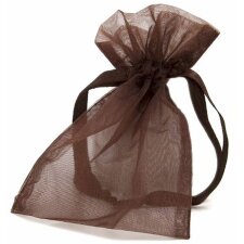 Organza bag 9x12 cm chocolate