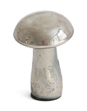 Glass mushroom 9cm smoke