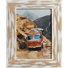 India wooden frame 13x18 cm white