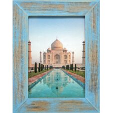 Drewniana ramka India 30x40 cm niebieska
