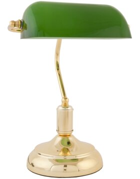 Schreibtisch Lampe Glasschirm grün Ø 28x40 cm