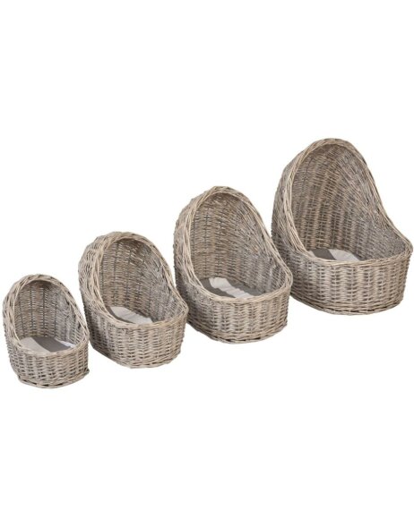 Set of 4 Baskets Pet Bed