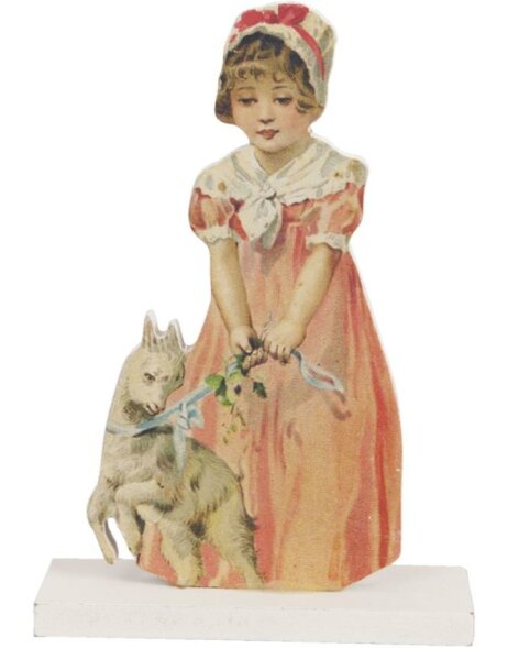 Decorative figure girl with goat 12x4x17 cm
