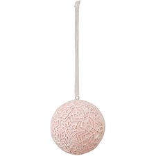 Bal met ornament patroon ø 6 cm roze