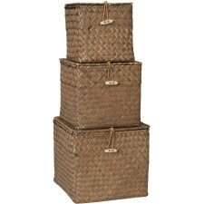 3-piece set baskets Tan