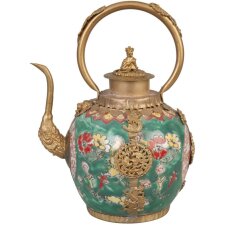 Teapot Asian 15x11x20 cm green
