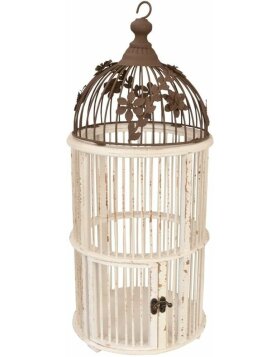 antique bird cage Planting cage white-brown