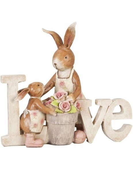 Decorating LOVE with bunnies 20x8x18 cm